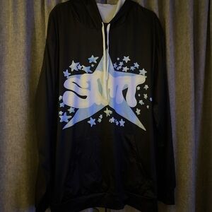 Black Hoodie with White Star Graphic